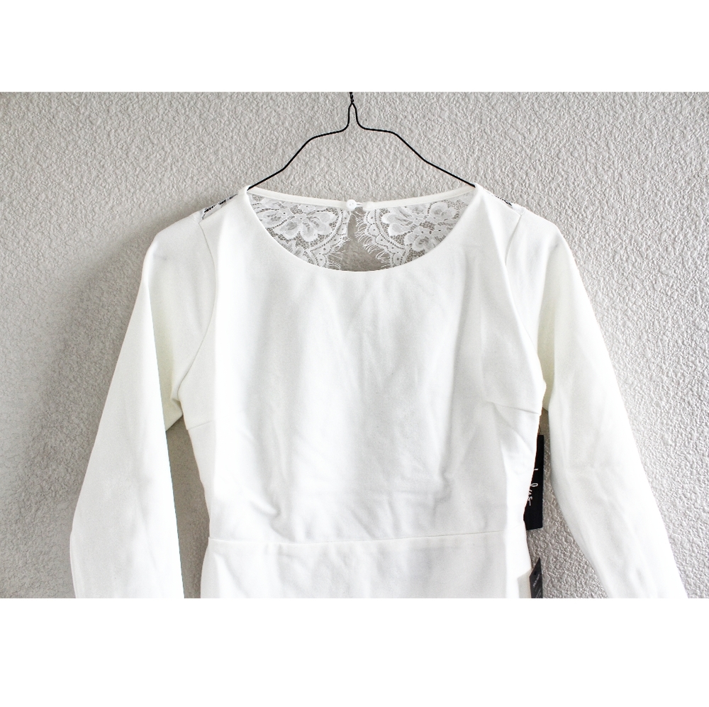 Lulu's White Lace Bodycon Backless Dress - Picture 4 of 7